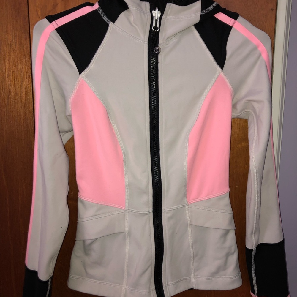 Lululemon define jacket in pink and white